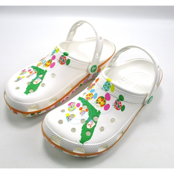 DISNEY PARKS 50TH ANNIVERSARY VAULT RETRO BALLOON FLORIDA CROCS Men 7 Womens 9 - Picture 1 of 7